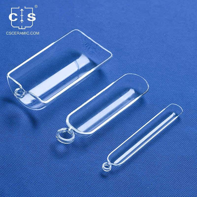 99,98% 99,99% Прозрачные Кварцевые Лодки SiO2 Стеклянные Лодки