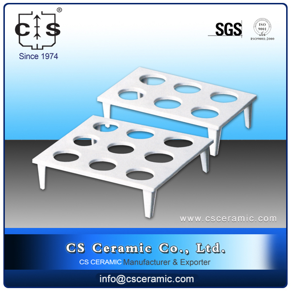 Полка Для Тигля Из Фарфора С 9 Отверстиями, Белая Прямоугольная Глазурованная Лаборатория