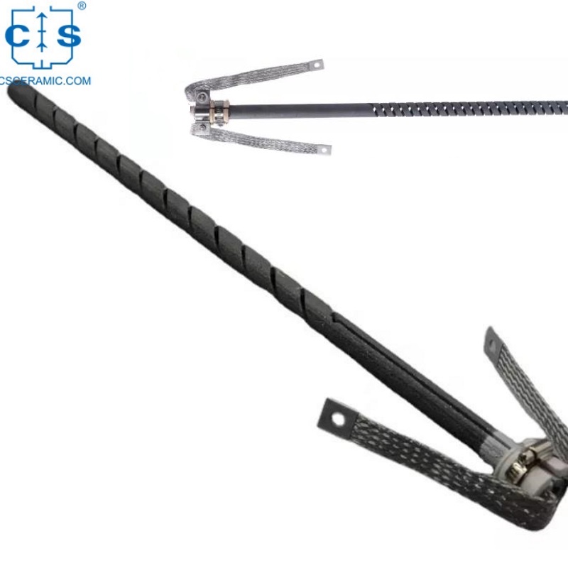 Одиночная Спиральная Двойная Спираль Кремниевого Карбида Нагревательного Элемента Сик Для Нагревателя Печи Сик Электрического