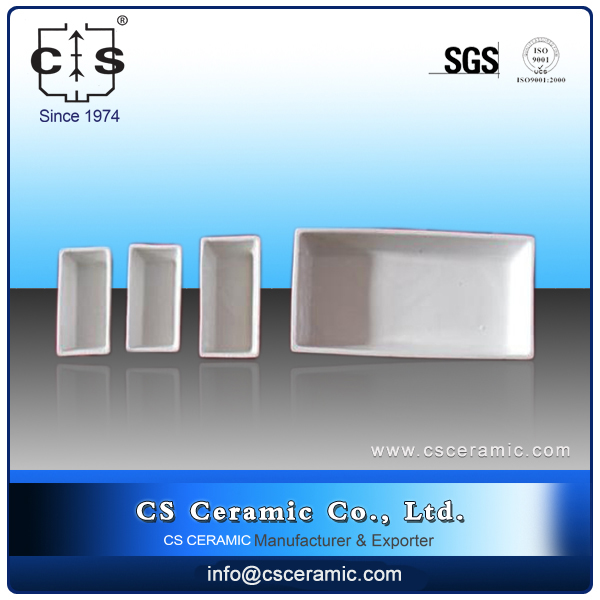 Прямоугольный Фарфоровый Тигель В Форме Лодки Для Лаборатории 90*60*18мм