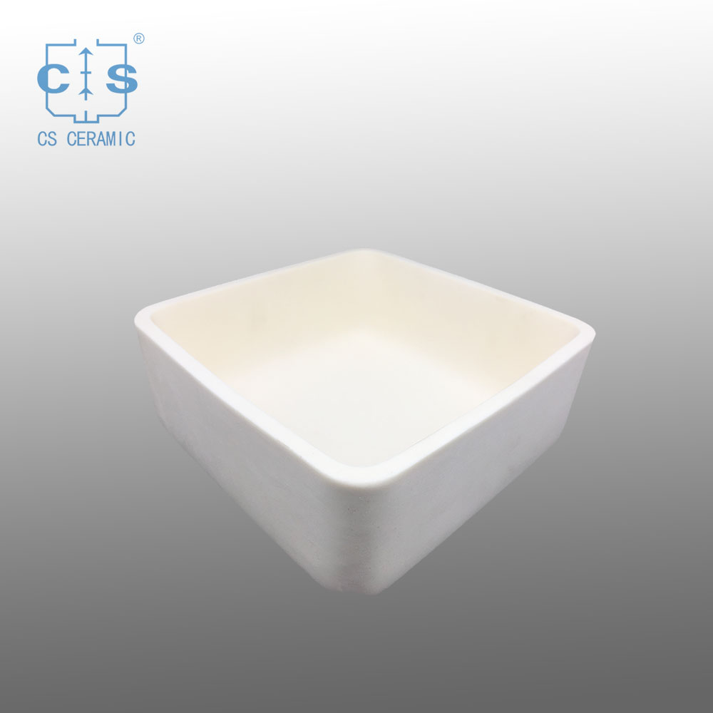 Квадратная Глиноземная Керамическая Тигельная Лодка