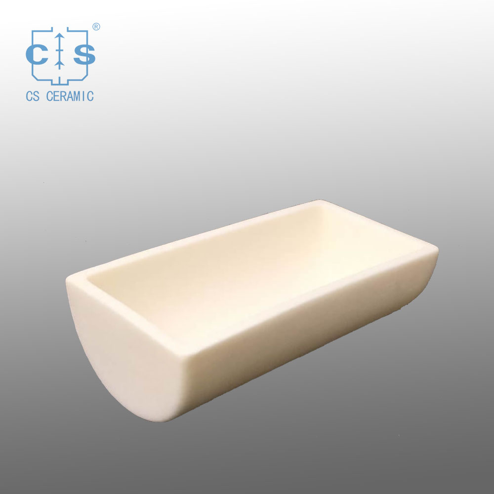 Керамическая Лодка Из Глиноземного Тигля С Полукруглым Дном